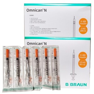 B.BRAUN 비브라운 인슐린주사기 Omnican 31G 8mm 0.5cc 100개/팩